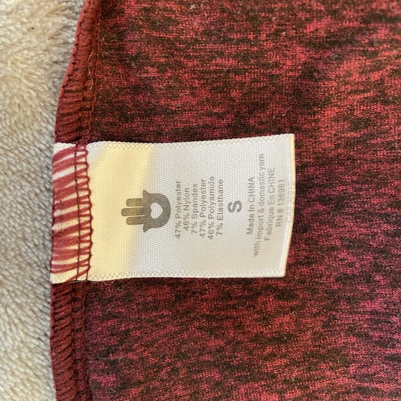 Spiritual Gangster Varsity Tech Crop Bra - Maroon - Picture 6 of 6